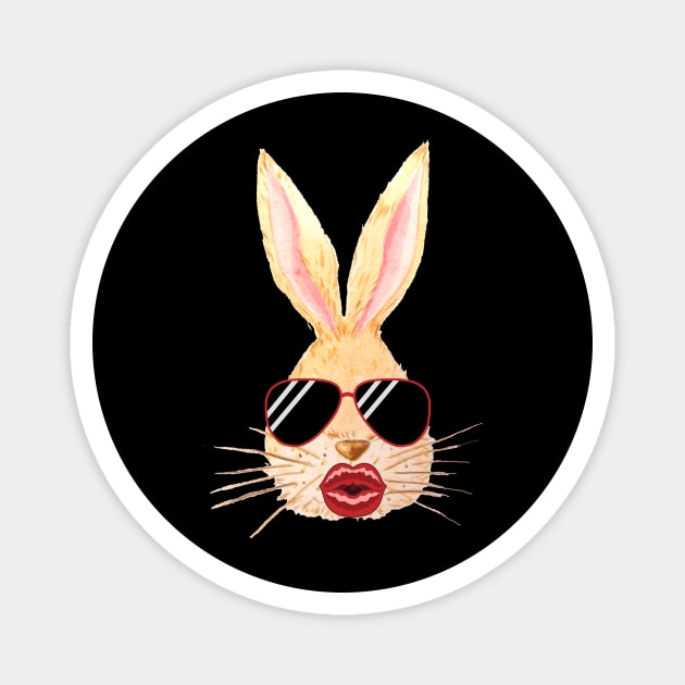 Bunny with lip filler Botox Funny rabbit Magnet by gogo-jr